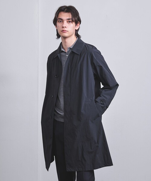 美品　UNITED ARROWS　ユナイテッドアローズ　バルマカーンコート　黒 WEB限定 WARDROBE SMART】Reflax バルマカーンコート（ステン