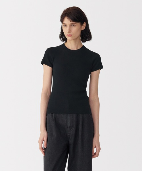 MUJI Labo tシャツ 半袖 「MUJI Labo」婦人 強撚コットンニット半袖