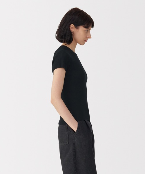 MUJI Labo tシャツ 半袖 「MUJI Labo」婦人 強撚コットンニット半袖