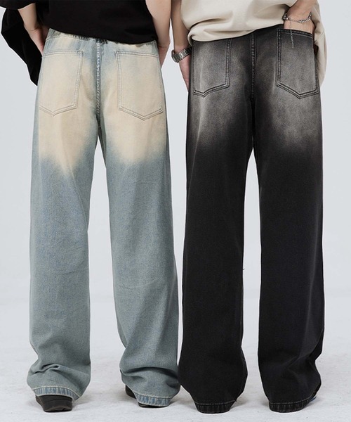 aimoha（アイモハ） ジーンズ 「aimoha neo」Grunge Ripped Wide-Leg 