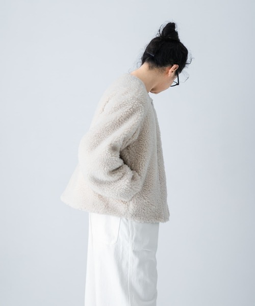 かぐれ 「かぐれ」 ノーカラージャケット FREE グレー レディース