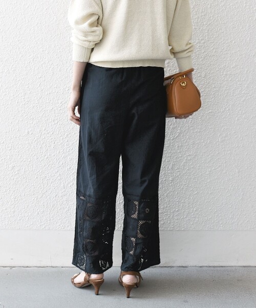 【美品】SHIPS パッチワーク レースパンツ 38 セール】 〈手洗い可能〉パッチワーク レース パンツ◇ （その他