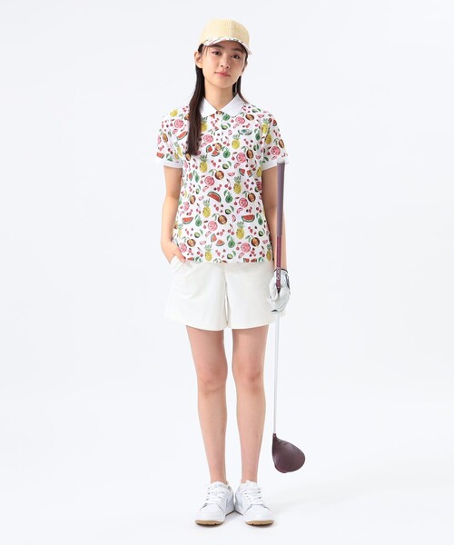 ポロシャツ ポロ 「WOMEN」ORANGE LABEL / 別注リバティ 総柄プリント ポロシャツ レディース BEAMS GOLF（ビームス ゴルフ）〈WOMEN〉ORANGE LABEL / 別注