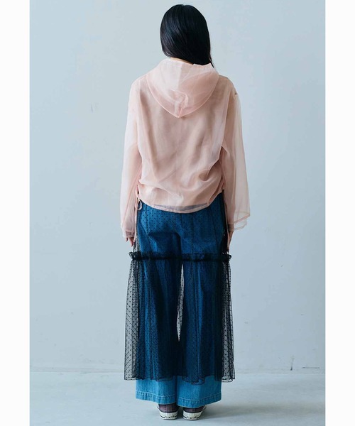 パーカー ＭＥＤＥ１９Ｆ　カットソー裏地付きシアーフーディー レディース MEDE19F パーカー MEDE19F カットソー裏地付きシアー