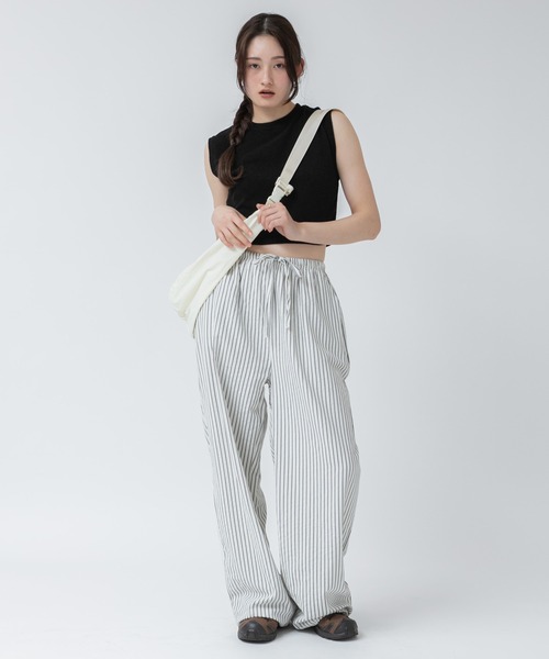 HEILIS（ヘイリス） タンクトップ ノースリーブ パイル地クロップト