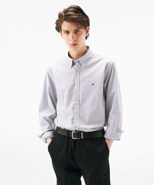 TOMFORD ロンクスリフシャシホロシャツ JPL011JMC027F24 HB532 TOMMY HILFIGER シャツ オックスフォードストライプロング