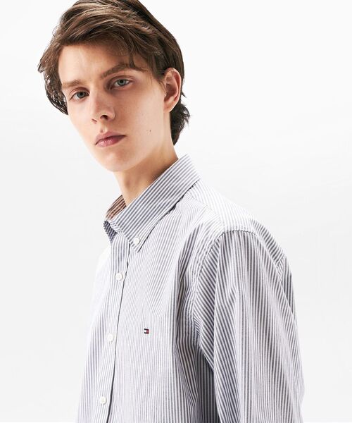トミー ヒルフィガー（ ）/オックスフォードストライプロングスリーブシャツ TOMMY HILFIGER（トミー・ヒルフィガー） シャツ オックスフォード