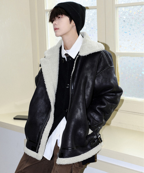 「neos」 「HALHAM」ジップアップブルゾン LARGE ブラック メンズ_画像2