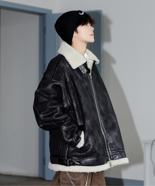 「neos」 「HALHAM」ジップアップブルゾン LARGE ブラック メンズ_画像7