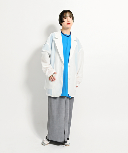 CITYSHOP ジャケット テーラードジャケット OVER SHEER