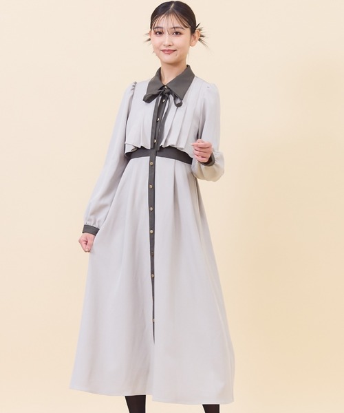 大人気!!【HOBBS】大人気バイカラー♪プリーツワンピース Amazon.co.jp: [スナイデル] サイドプリーツバイカラーワンピ