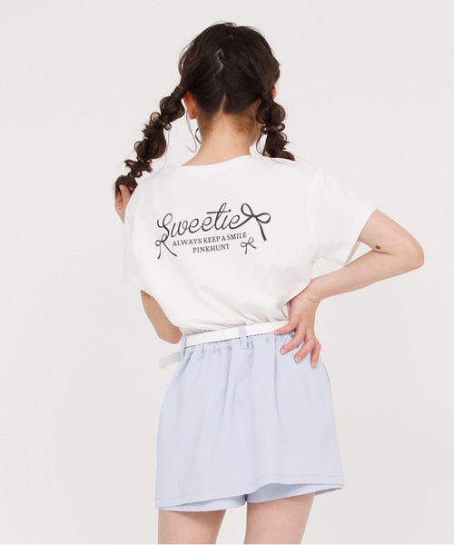 PINKHUNT（ピンクハント） tシャツ りぼんロゴプリント Tシャツ 0565K