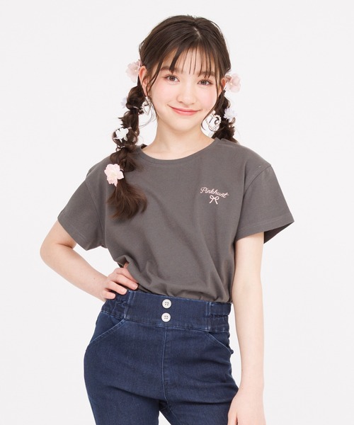 PINKHUNT（ピンクハント） tシャツ りぼんロゴプリント Tシャツ 0565K