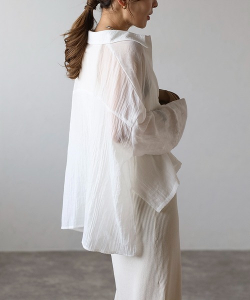 HELMUT LANG スキッパー シャツ ブラウス スキッパーネックブラウス(ブラウス・シャツ) | al'aise