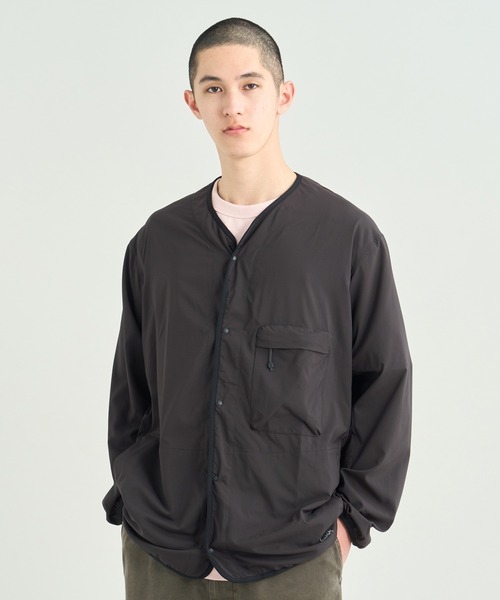 新品タグ付✨25ss 定価2万　PASSIONE ブラック カーディガン NANGA（ナンガ） カーディガン PLC EXCURSION CARDIGAN/PLC