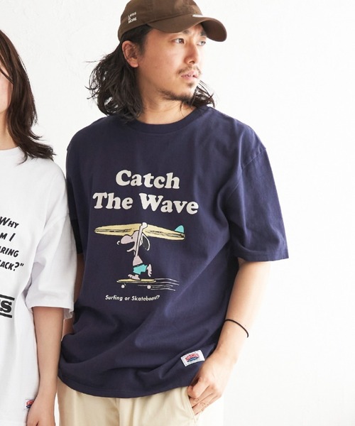 tシャツ 「NUTMEG/ナツメグ」 Peaunts サーフT メンズ