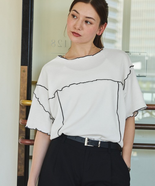 THE CRAFT CREW PRODUCTS tシャツ 2WAYアシンメトリーメローワッフル 