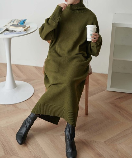 「WEGO」 ニットワンピース FREE アイボリー レディース_画像2