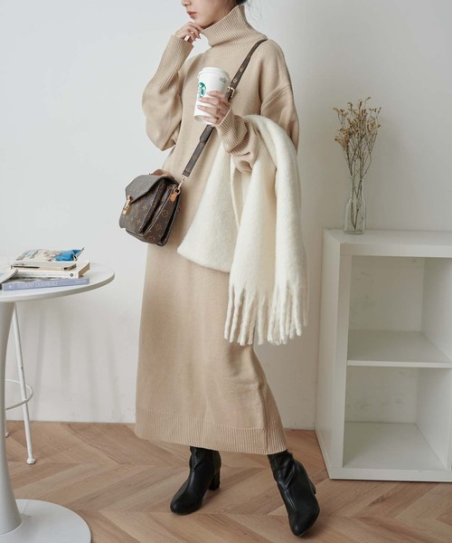 「WEGO」 ニットワンピース FREE アイボリー レディース_画像8