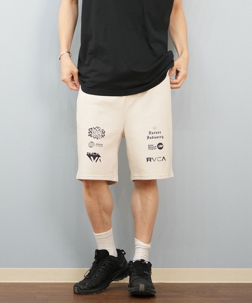 パンツ RVCA/ルーカ スウェットショーツ/ハーフパンツ ブランドロゴ BF04A-P66 メンズ レディース
