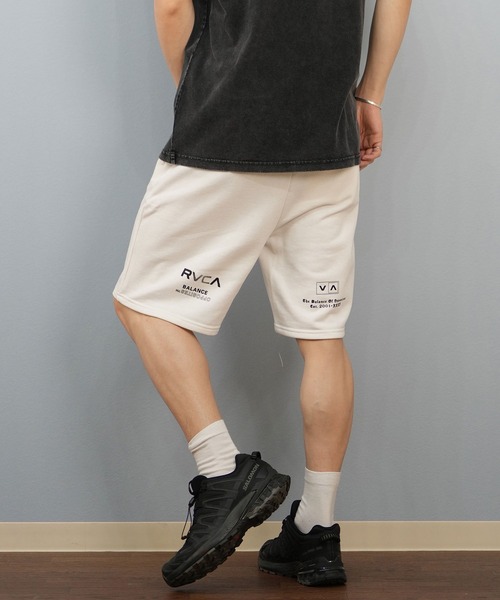 パンツ RVCA/ルーカ スウェットショーツ/ハーフパンツ ブランドロゴ BF04A-P66 メンズ レディース