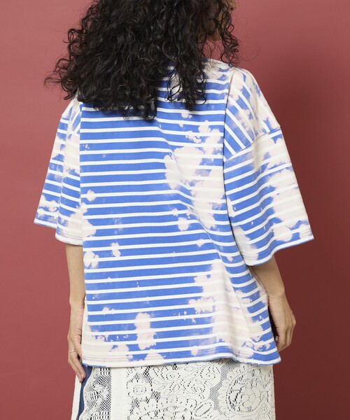 tシャツ Freada/フリーダ ボーダーブリーチレースアップTシャツ レディース | Freada | 08