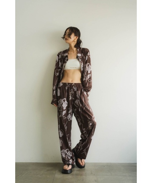knuth marf style jacquard pants ジャガードパンツ Knuth Marf パンツ stripe flower pants(unisex) レディース