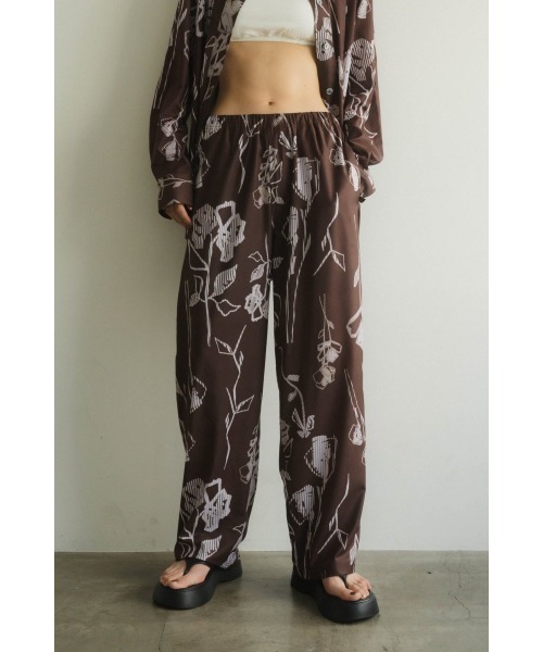 knuth marf style jacquard pants ジャガードパンツ Knuth Marf パンツ stripe flower pants(unisex) レディース