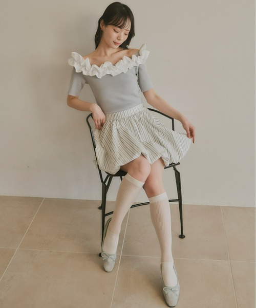 Olu.（オルドット） スカート ストライプバルーンスカート : ZOZOTOWN