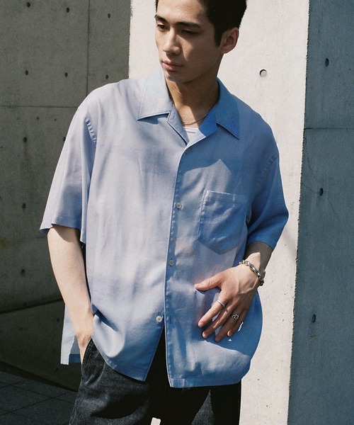 WYM LIDNM シャツ ABSTRACT ART GRAPHIC H/S SHIRT メンズ
