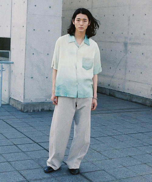 WYM LIDNM シャツ ABSTRACT ART GRAPHIC H/S SHIRT メンズ