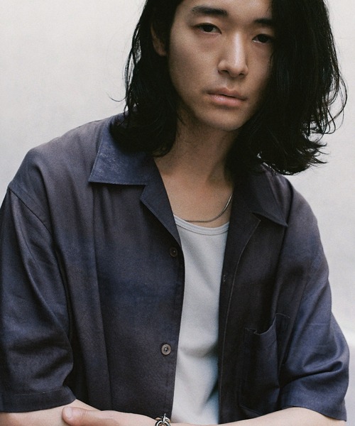 WYM LIDNM シャツ ABSTRACT ART GRAPHIC H/S SHIRT メンズ