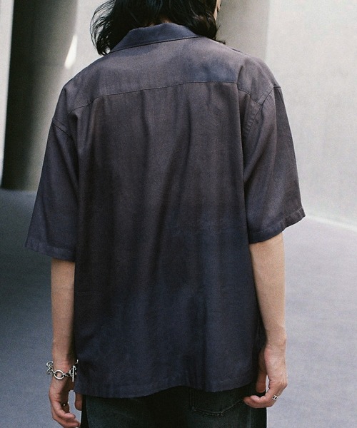 WYM LIDNM シャツ ABSTRACT ART GRAPHIC H/S SHIRT メンズ