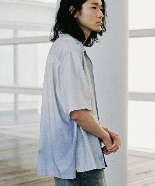 WYM LIDNM シャツ ABSTRACT ART GRAPHIC H/S SHIRT メンズ
