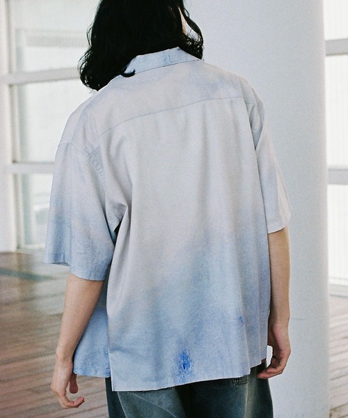 WYM LIDNM シャツ ABSTRACT ART GRAPHIC H/S SHIRT メンズ