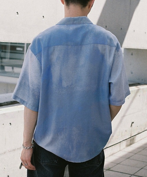 WYM LIDNM シャツ ABSTRACT ART GRAPHIC H/S SHIRT メンズ