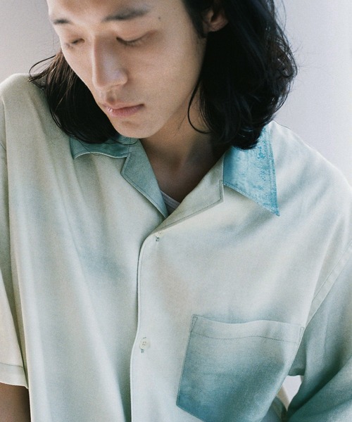 WYM LIDNM シャツ ABSTRACT ART GRAPHIC H/S SHIRT メンズ