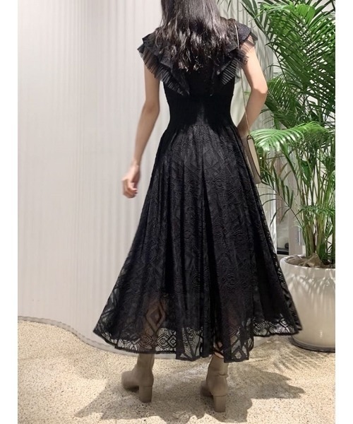SNIDEL ブラック レース ワンピース スナイデル 黒 ブラック ワンピース レース パーティー セクシー