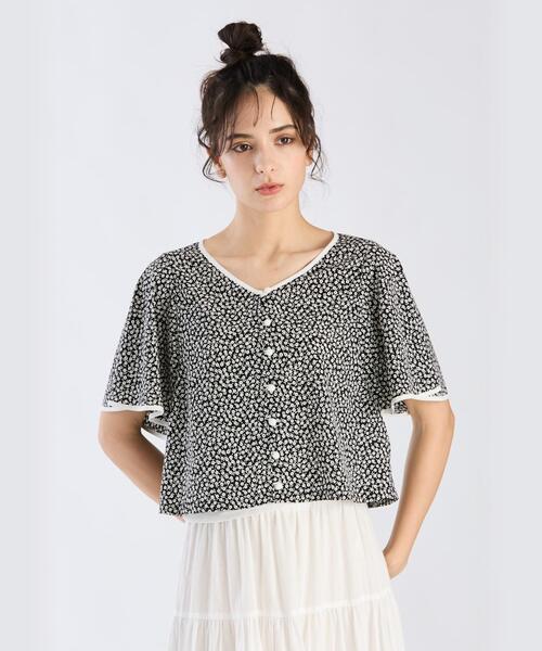 ブラウス シャツ バイカラーフラワーブラウス レディース 30%OFF】flower collar blouse～ﾌﾗﾜｰｶﾗｰﾌﾞﾗｳｽ | flower