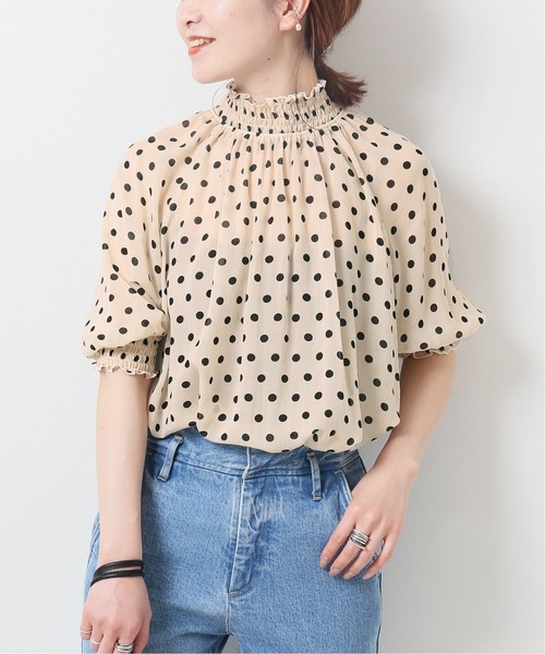 「Spick & Span」 半袖ブラウス FREE ベージュ レディース Spick＆Span 「Spick & Span」 半袖ブラウス FREE ベージュ