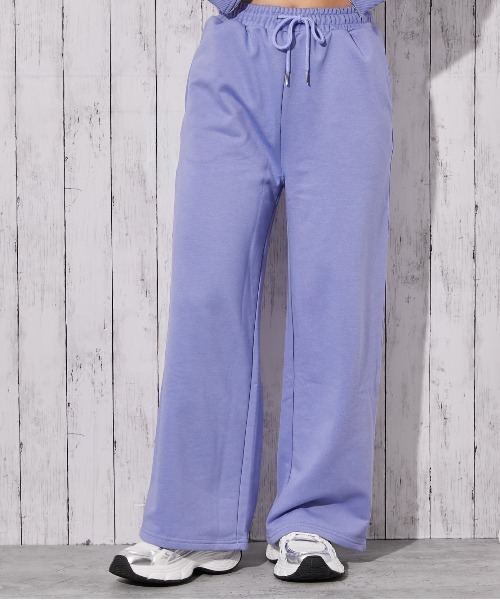 ワイドパンツ パンツ 「ラインストーン×ピグメント加工」レディース