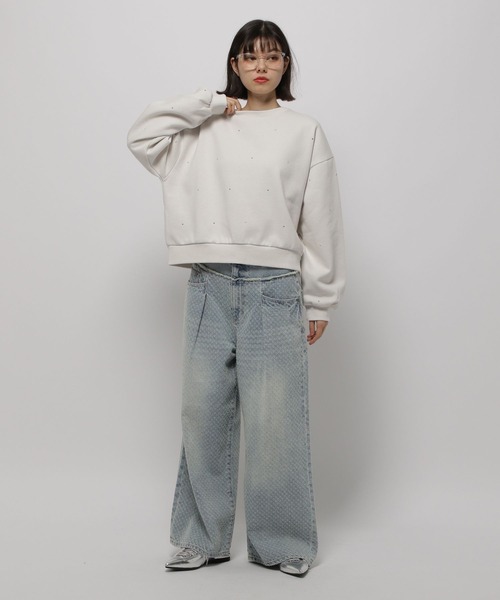 「niko and...」 長袖カットソー LARGE グレー レディース