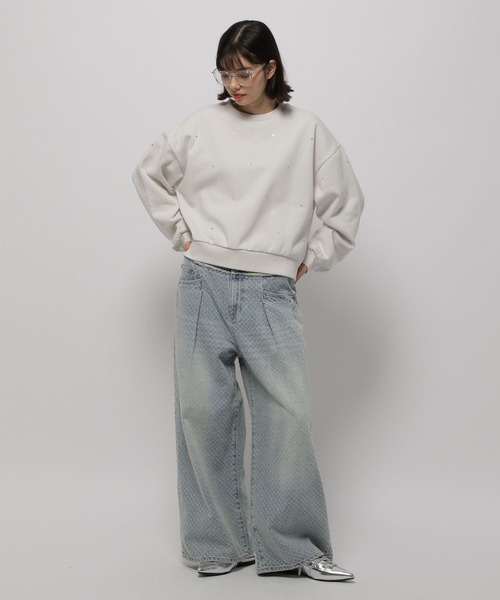 「niko and...」 長袖カットソー LARGE グレー レディース