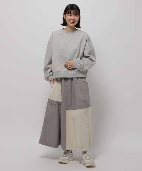 「niko and...」 長袖カットソー LARGE グレー レディース