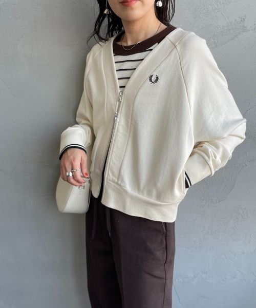 トレーナー スウェット 「WEB先行予約」「FRED PERRY/フレッドペリー」 ジップスルー スウェットカーディガン レディース