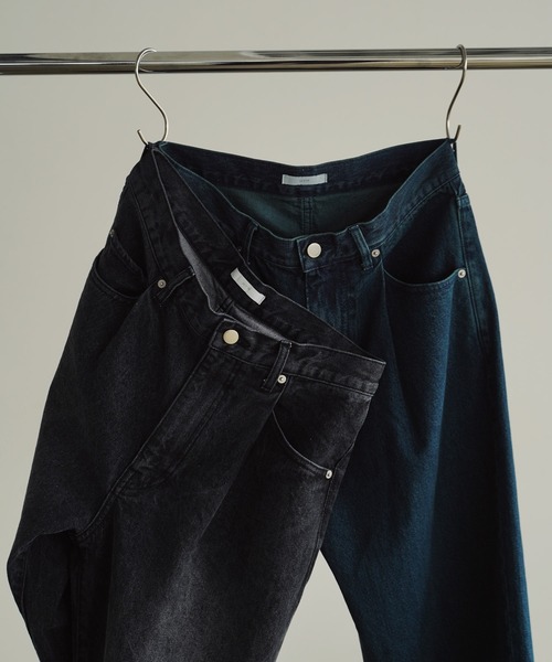 「WYM LIDNM」 デニムパンツ M ブルーグリーン メンズ