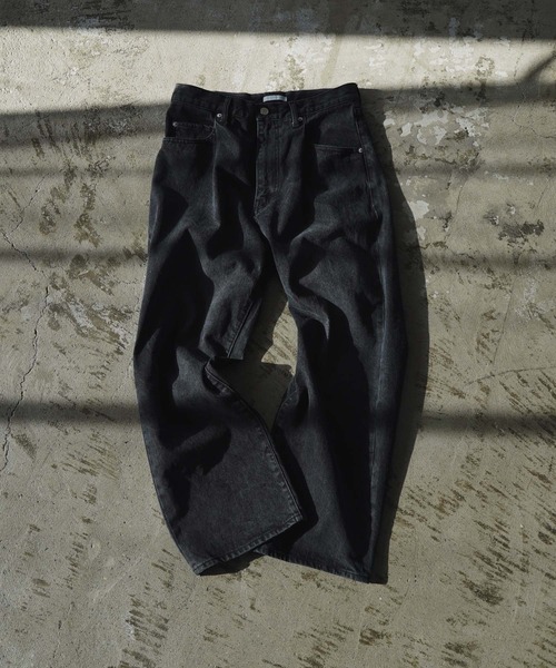 「WYM LIDNM」 デニムパンツ M ブルーグリーン メンズ