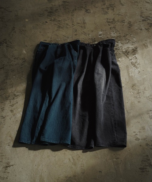 「WYM LIDNM」 デニムパンツ M ブルーグリーン メンズ