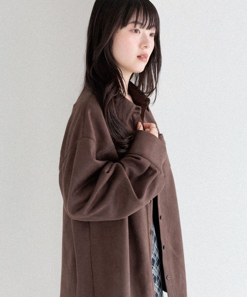 Heather（ヘザー） ブラウス シャツ スウェードBIGシャツ 586967