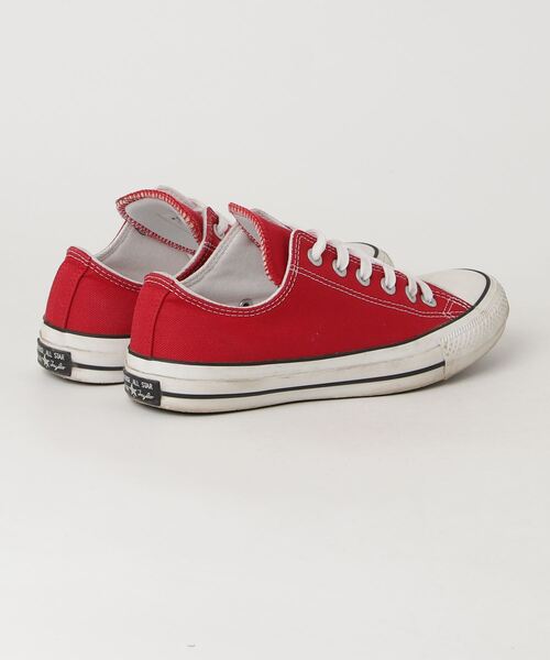 「CONVERSE」 ローカットスニーカー 24.5cm レッド レディース
